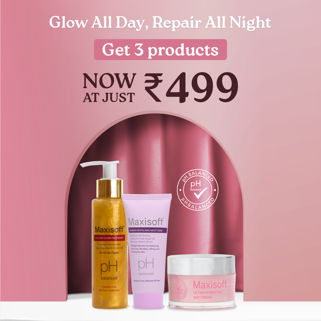 Maxisoft Golden Glow, Night Cream & Day Cream Combo Creative