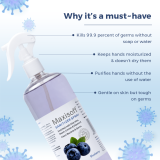 Maxisoft Hand Sanitizer Spray Blueberry