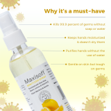 Maxisoft Hand Sanitizer Spray Refreshing Lemon & Mint