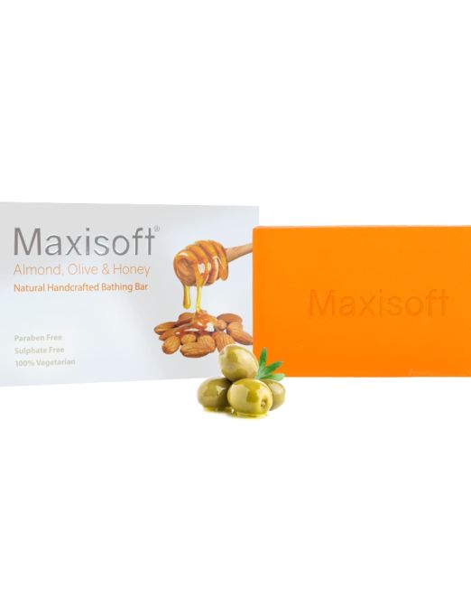 Maxisoft Almond Olive Honey Bathing Bar 01