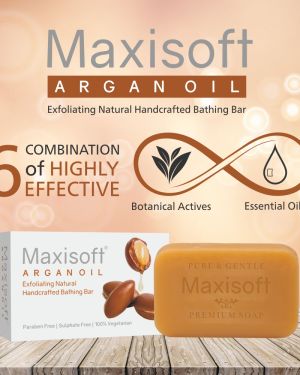 Maxisoft Argan Oil Exfoliating Bathing Bar 75 gm