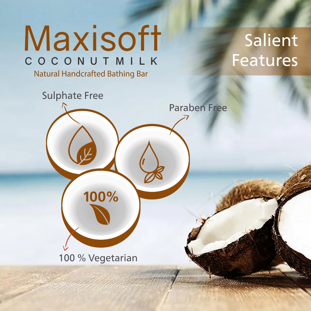 Maxisoft Coconut Milk Bathing Bar (75 gm)