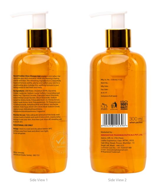 Maxisoft Golden Glow Refreshing & Hydrating Shower Gel