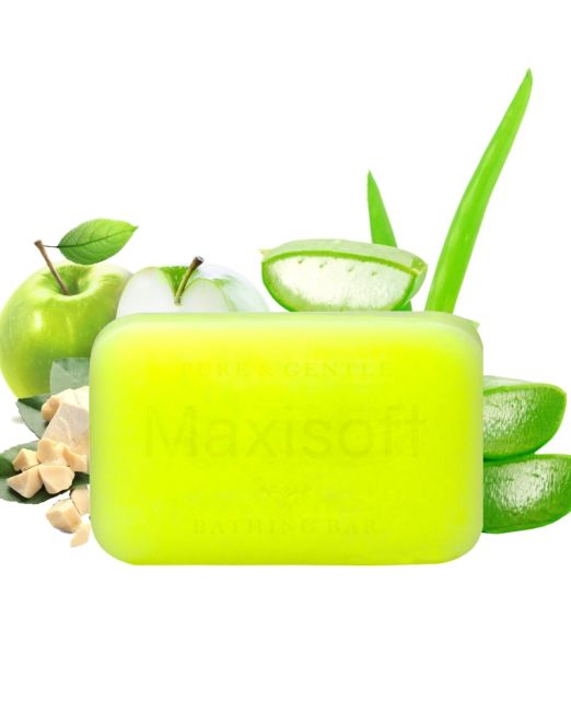 Maxisoft Green Apple Natural Handcrafted Handmade Bathing Bar