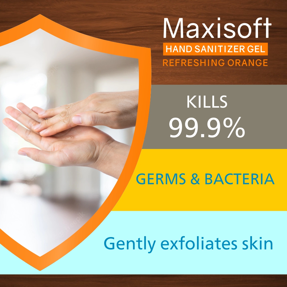 Maxisoft Hand Sanitizer Gel Refreshing Orange (500 ml)
