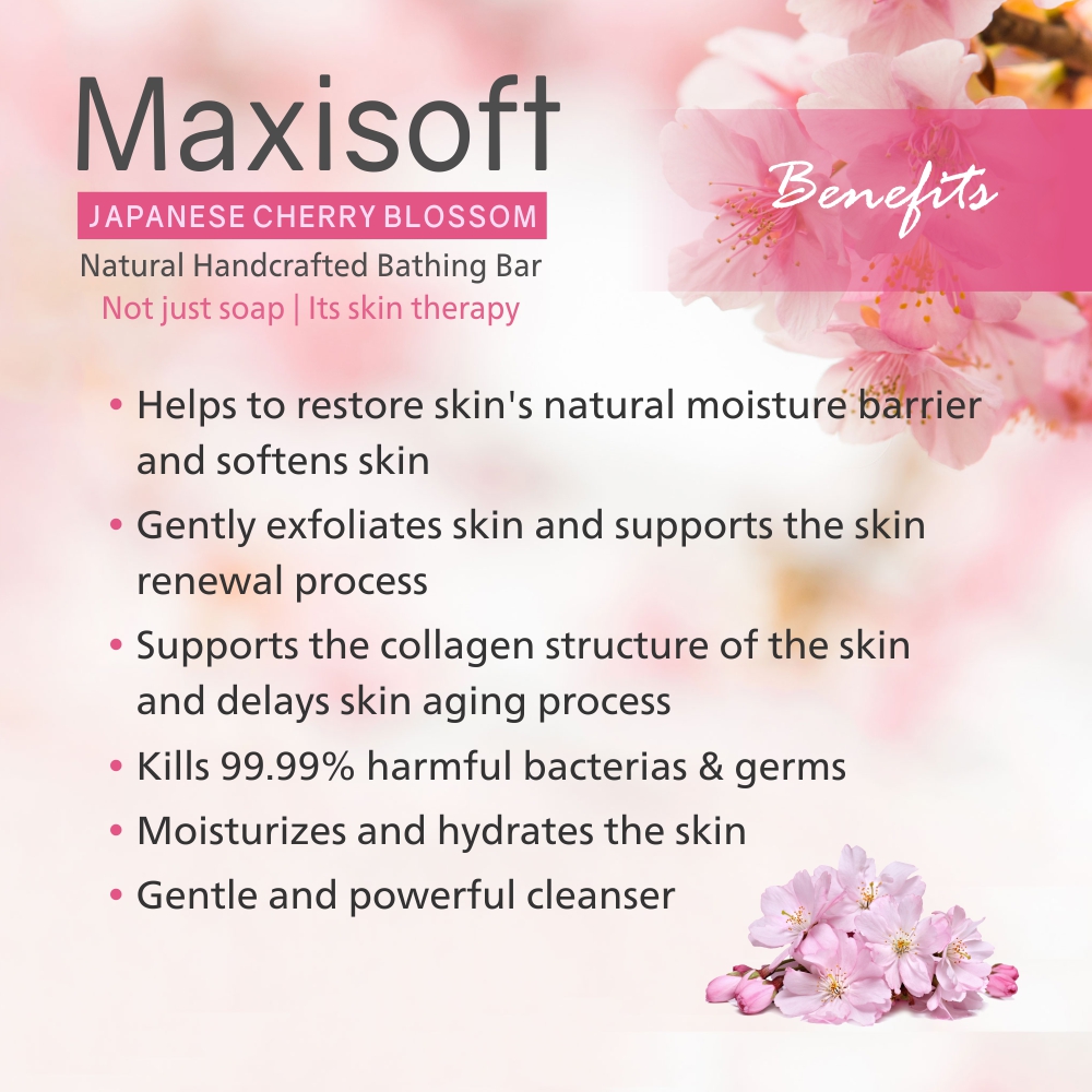 Maxisoft Japanese Cherry Blossom Bathing Bar (75gm)