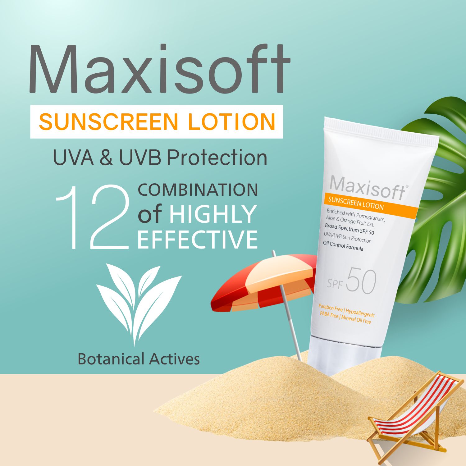 Maxisoft Sunscreen Lotion [SPF 50] 50 ml