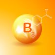 Nutrition sign vector concept. The power of vitamin B3. Chemical formula