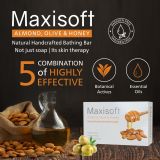 Maxisoft Almond Olive Honey Natural Handcrafted Bathing Bar