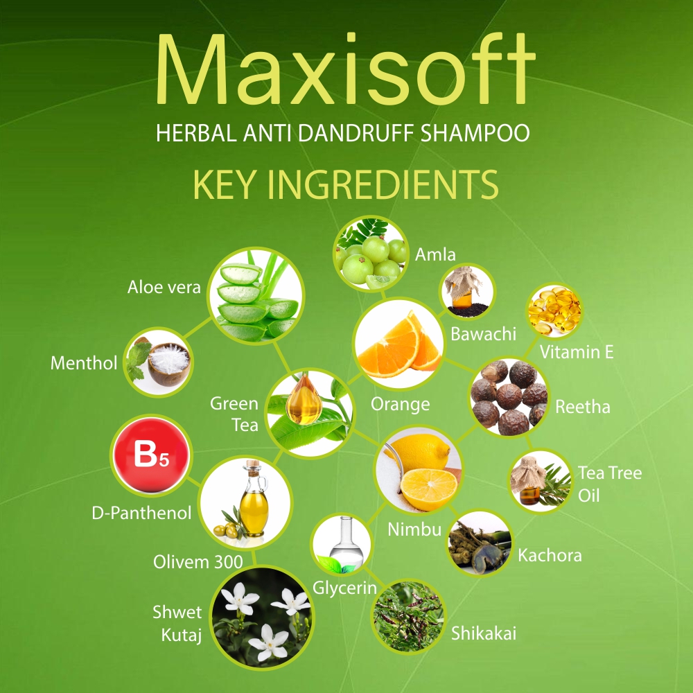 Maxisoft Herbal Anti Dandruff Shampoo (100 ml)