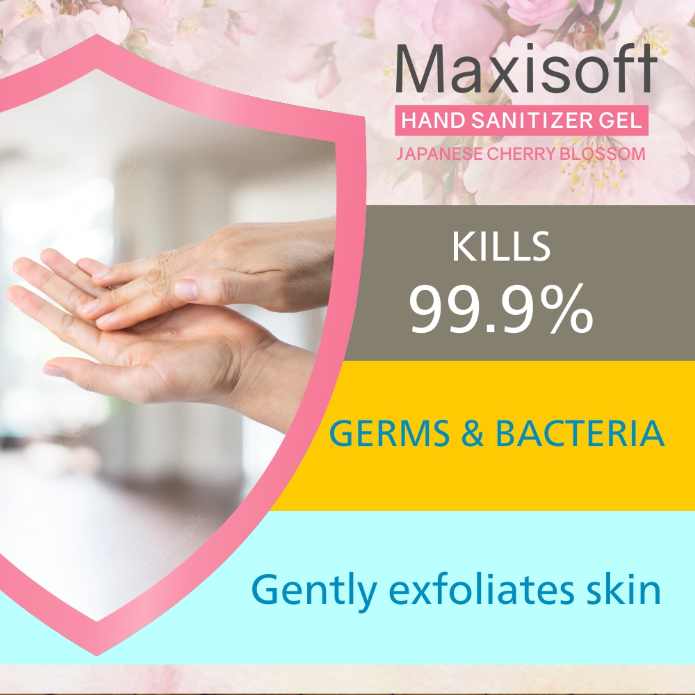 Maxisoft Hand Sanitizer Gel Japanese Cherry Blossom (100 ml)