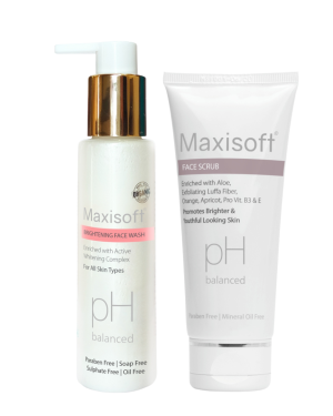 Maxisoft Skin Reset Duo (Brightening Face Wash 100 ml + Face Scrub 100 gm)