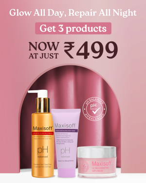 Maxisoft AM to PM Glow Routine Trio (Maxisoft Golden Glow Face Wash + Maxisoft Ultra Hydrating Day Cream + Maxisoft Advance Revitalizing Night Cream)